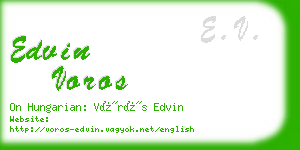 edvin voros business card